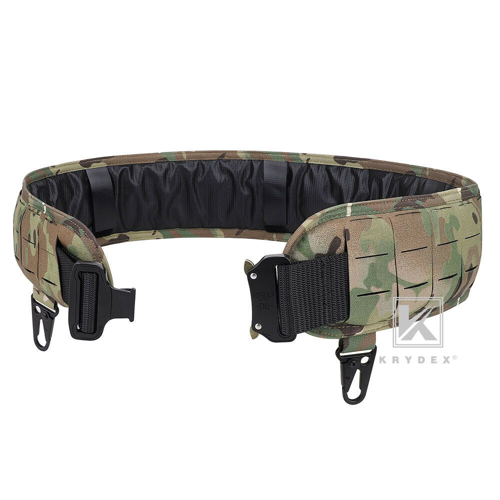 KRYDEX Molle Laser Cut Non-Slip Shooting Battle Orion Outer Belt Lightweight Tactical With Quick Release Metal Buckle Inner Belt