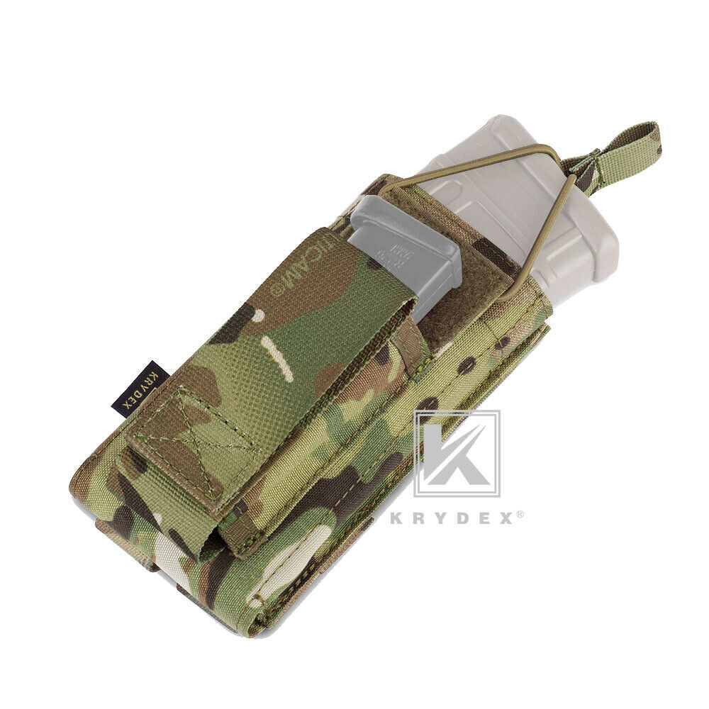 KRYDEX Single Open Top 5.56 M4 M16 AR15 & Pistol Magazine Pouch