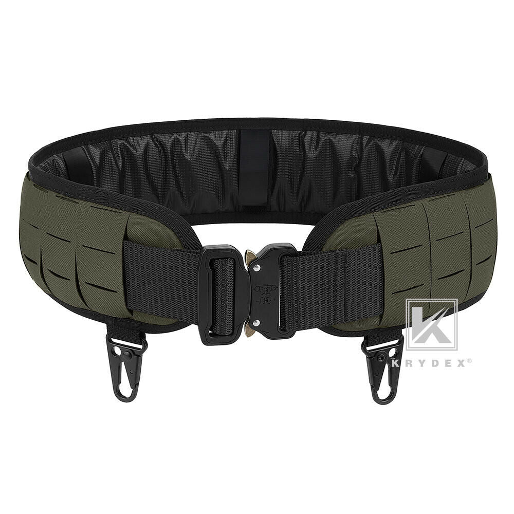 KRYDEX Molle Laser Cut Non-Slip Shooting Battle Orion Outer Belt Lightweight Tactical With Quick Release Metal Buckle Inner Belt