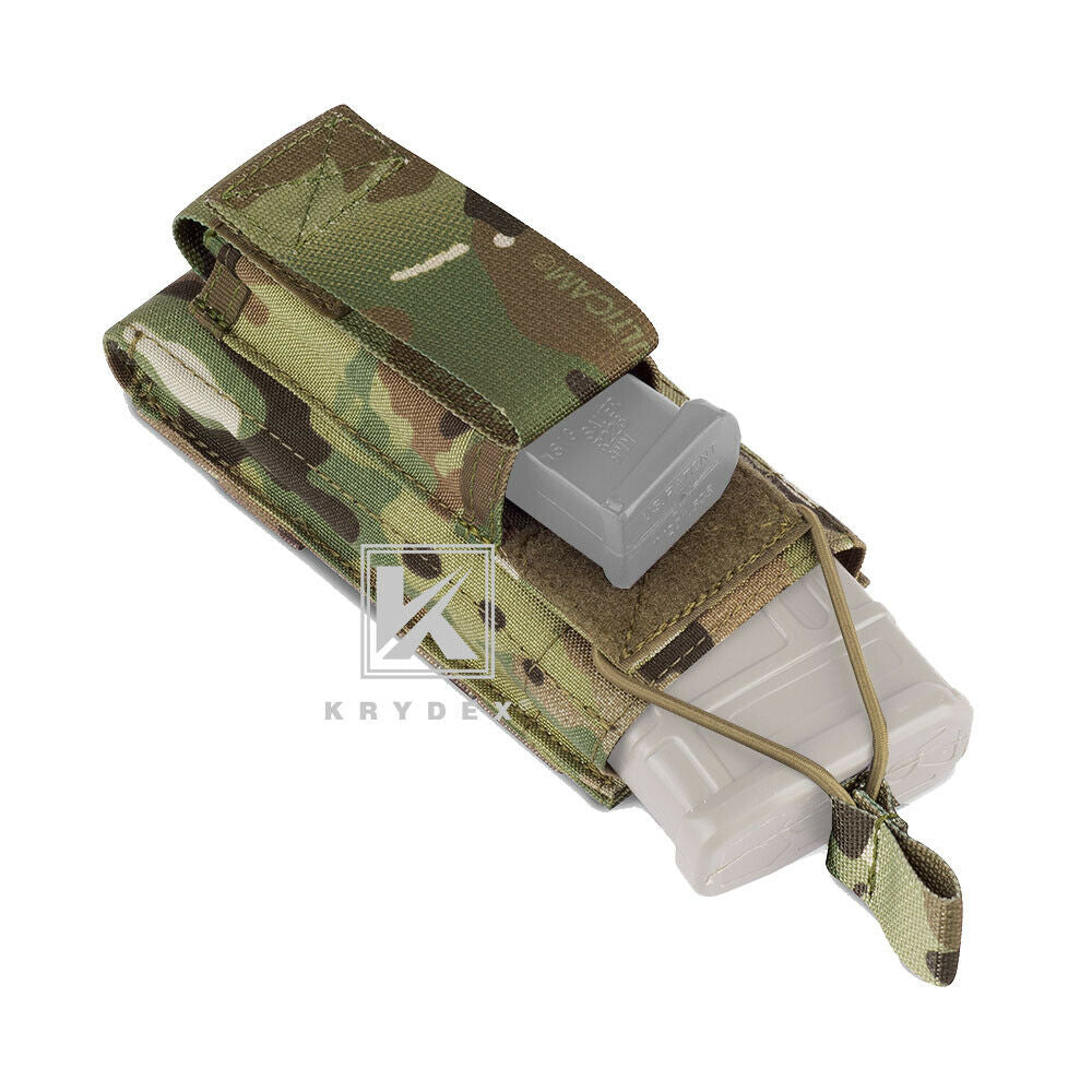 KRYDEX Single Open Top 5.56 M4 M16 AR15 & Pistol Magazine Pouch