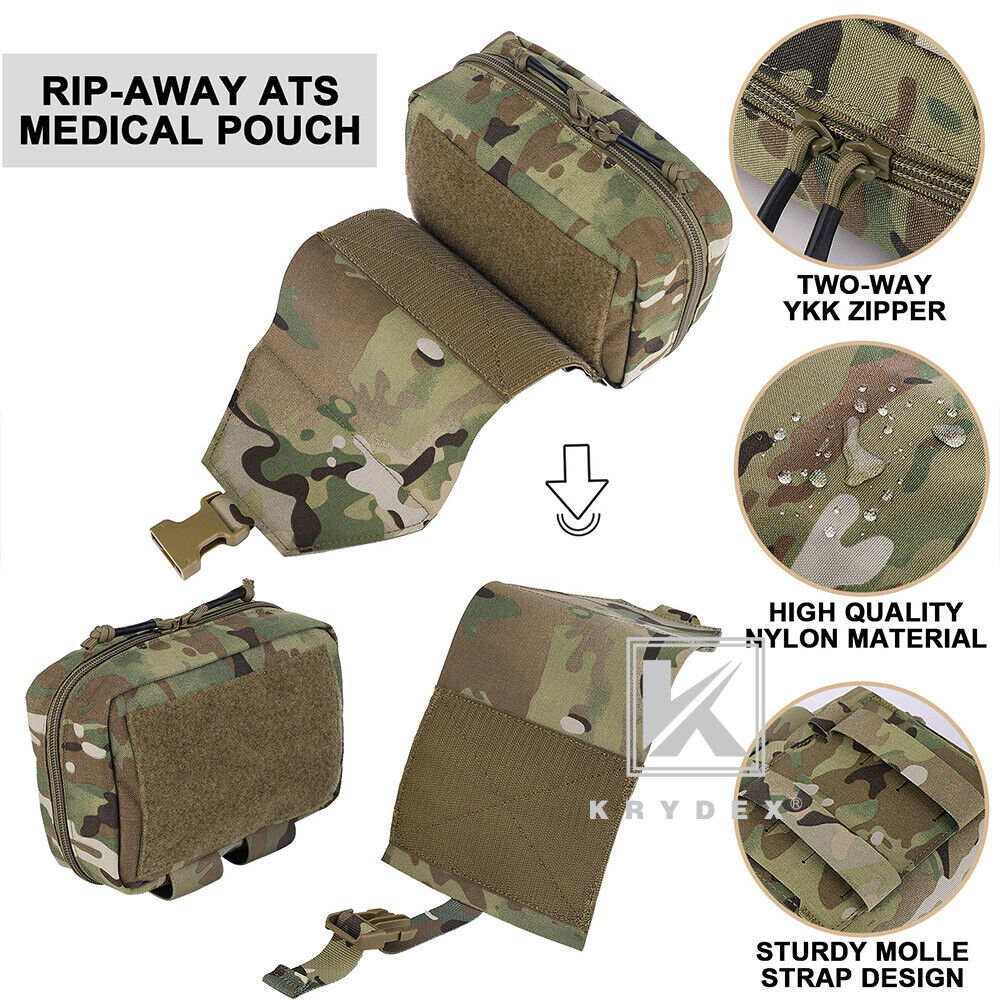 KRYDEX Rip Away IFAK Pouch Medic EMT First Aid Trauma Kit Bag BELT / MOLLE