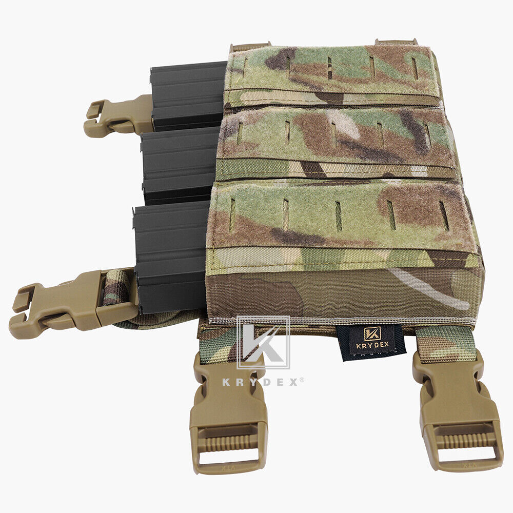 Krydex Tactical Triple Placard .223 5.56 Mag Pouch Retention Insert Holder Chest Rig Plate Carrier