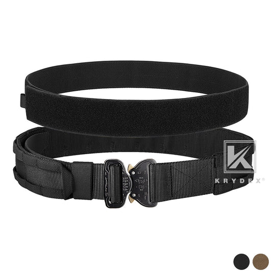 KRYDEX Tactical Molle Rigger Cobra Buckle Gun Heavy Duty 2"&1.75" Range Belt