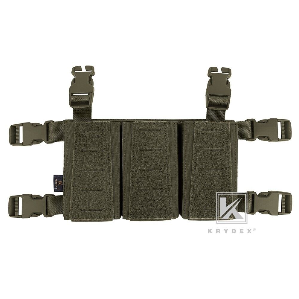 Krydex Tactical Triple Placard .223 5.56 Mag Pouch Retention Insert Holder Chest Rig Plate Carrier