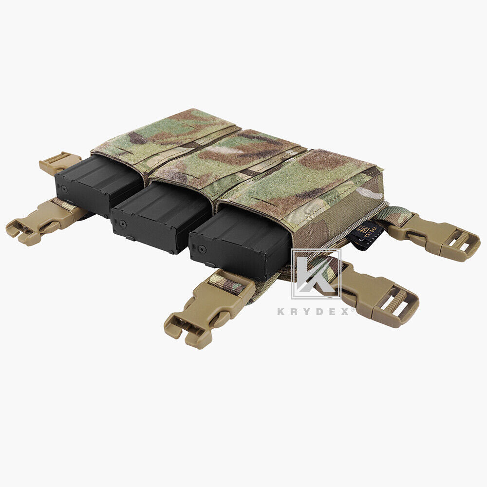 Krydex Tactical Triple Placard .223 5.56 Mag Pouch Retention Insert Holder Chest Rig Plate Carrier