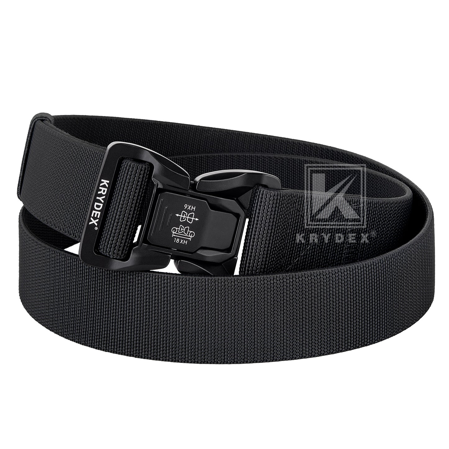 Krydex Tactical Belt 1.5" Stretch Nylon Rigger Belt with Quick Release Buckle Heavy Duty for Work EDC Outdoor Duty Belt