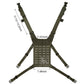 Krydex Tactical Chest Rig Shoulder Strap with Back MOLLE Panel Add-on Loading System