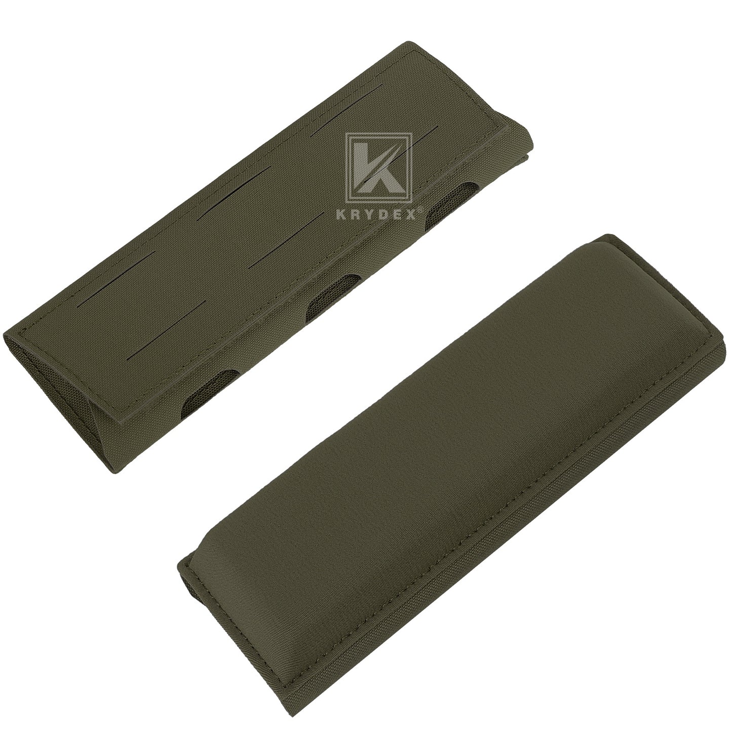 Krydex Tactical Shoulder Pads Soft EVA Cushion for Vest Carrier Chest Rig Slingster Laser Cut  Organizer Fits 2" - 2.5" Strap