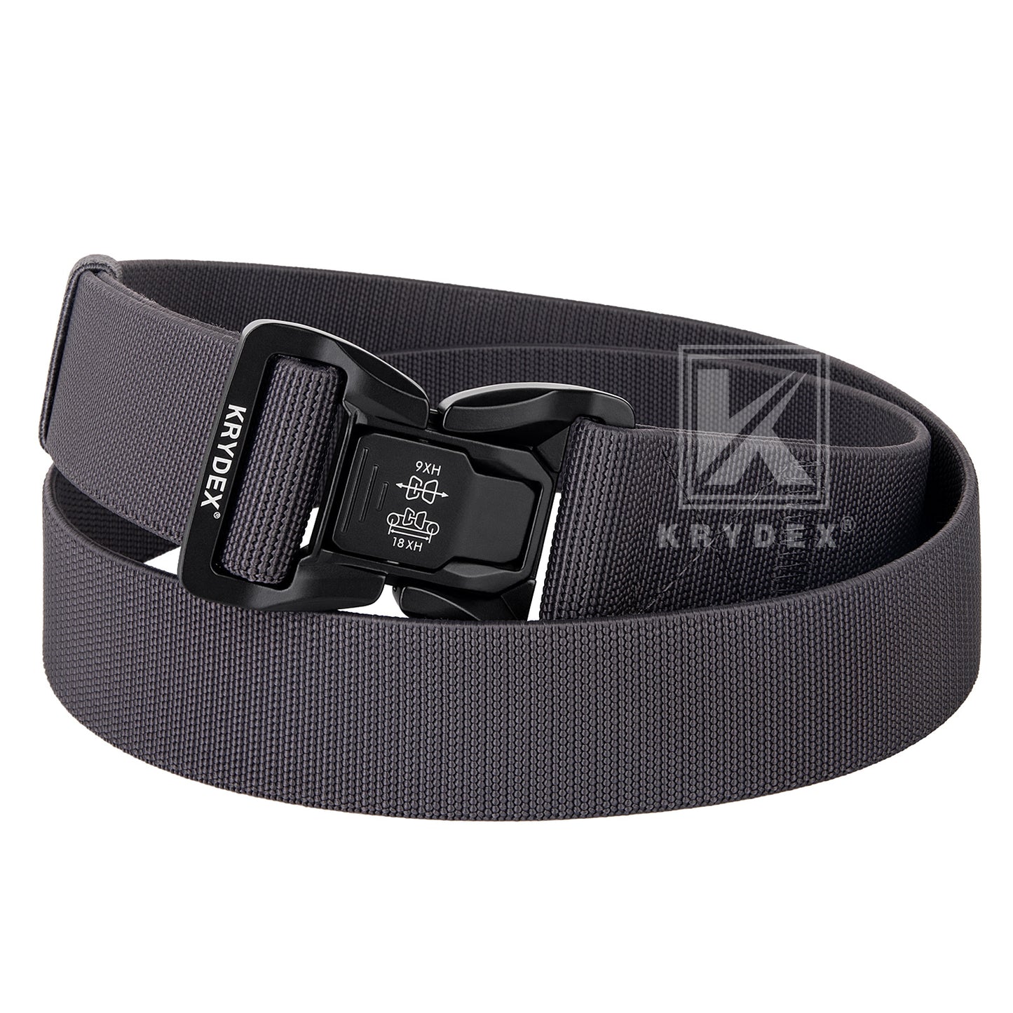 Krydex Tactical Belt 1.5" Stretch Nylon Rigger Belt with Quick Release Buckle Heavy Duty for Work EDC Outdoor Duty Belt