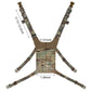 Krydex Tactical Chest Rig Shoulder Strap with Back MOLLE Panel Add-on Loading System