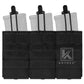Krydex Tactical 556 Triple Mag Pouch Open Top MOLLE Magazine Holder for M4/M16/AR15 Fast Draw Quick Reload