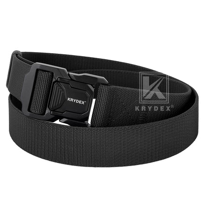 Krydex Tactical Belt 1.5" Stretch Nylon Rigger Belt with Quick Release Buckle Heavy Duty Jeans Chino Belt