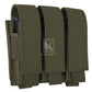 Krydex Tactical 9mm Triple Mag Pouch Modular Single / Double Stack Pistol Magzine Holder MOLLE Compatible