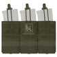 Krydex Tactical 556 Triple Mag Pouch Open Top MOLLE Magazine Holder for M4/M16/AR15 Fast Draw Quick Reload