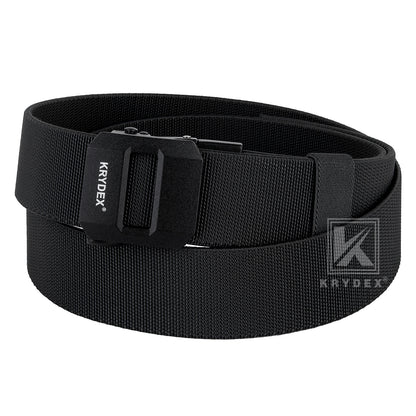 Krydex 1.5" Tactical Belt No Hole Auto-Locking Duty Work Belt Nylon Stretch EDC Belt