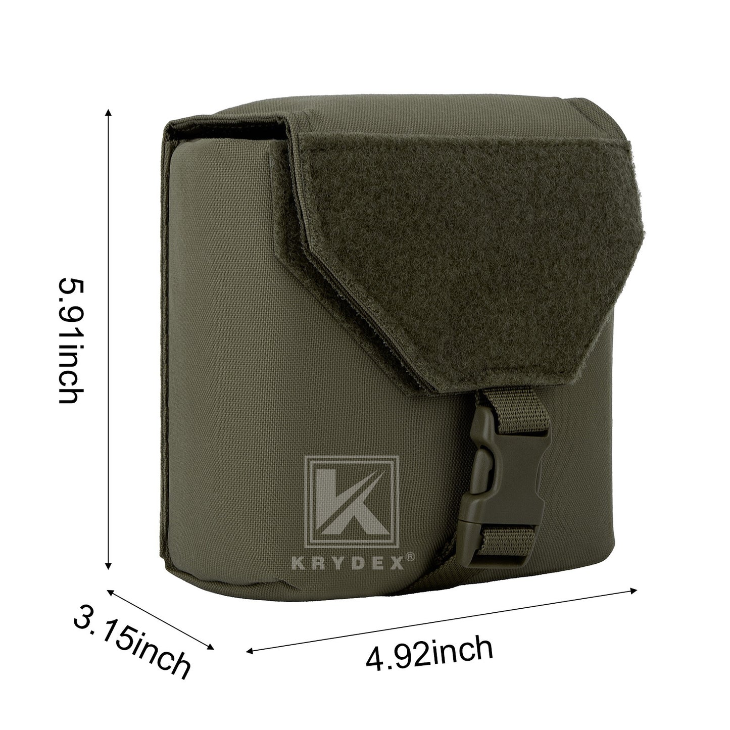 Krydex Tactical NVG Pouch MOLLE Belt NVG 14 Padded Goggle Carrying Case Bag