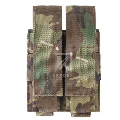Krydex Tactical 9mm Double Mag Pouch Modular Single / Double Stack Pistol Magzine Holder MOLLE Compatible