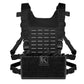 Krydex Tactical Chest Rig Shoulder Strap with Back MOLLE Panel Add-on Loading System