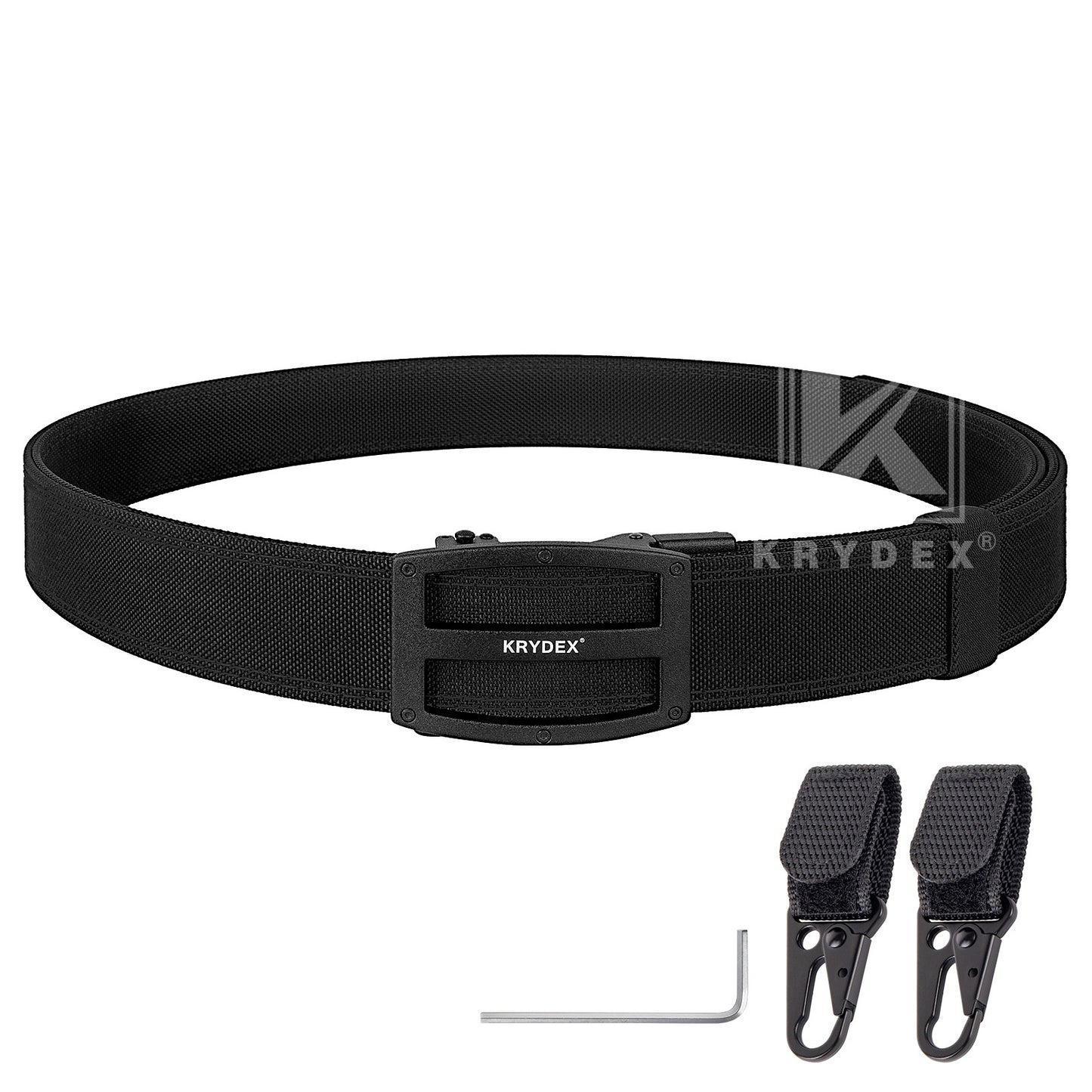 Krydex Tactical 1.5" Heavy Duty EDC Gun Belt Rigid Nylon Easy-on Adjustable Belt for Men