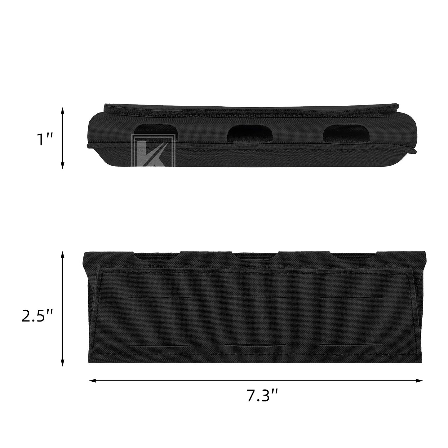Krydex Tactical Shoulder Pads Soft EVA Cushion for Vest Carrier Chest Rig Slingster Laser Cut  Organizer Fits 2" - 2.5" Strap