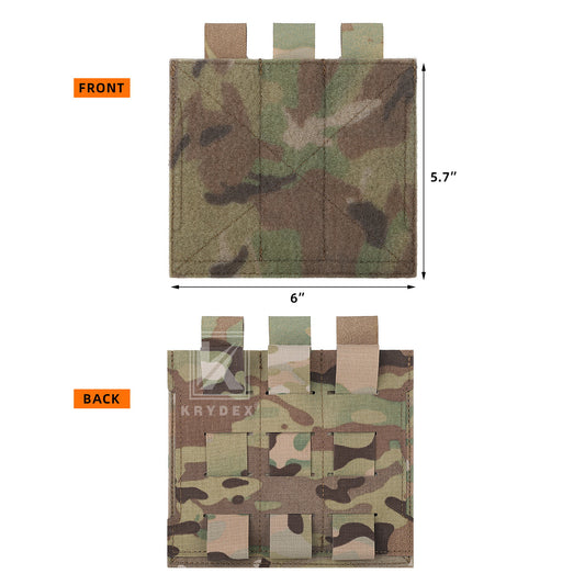 Krydex Tactical MOLLE HOOK & LOOP Panel Converter Vest Mounting Platform For Pouches Patches ID Tag Ruck pack Backpack Accessories