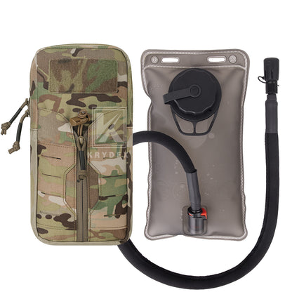 Krydex Tactical 1L Hydration Pack 34oz TPU Water Bladder MOLLE Attachment Vest Outdoor Hiking Backpack