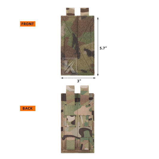 Krydex Tactical MOLLE Hook & Loop Panel Adapter Vest Mounting Platform for Pouches Patches ID Tags Backpacks Rucksacks