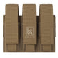 Krydex Tactical 9mm Triple Mag Pouch Modular Single / Double Stack Pistol Magzine Holder MOLLE Compatible