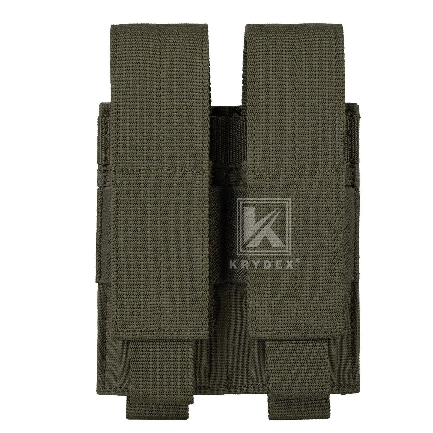 Krydex Tactical 9mm Double Mag Pouch Modular Single / Double Stack Pistol Magzine Holder MOLLE Compatible