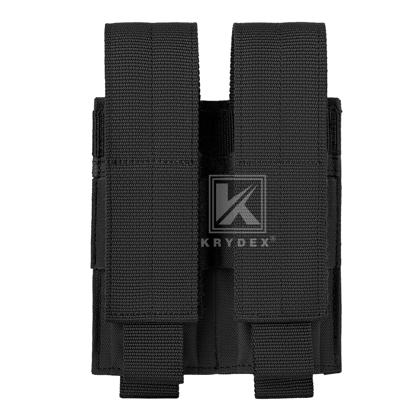 Krydex Tactical 9mm Double Mag Pouch Modular Single / Double Stack Pistol Magzine Holder MOLLE Compatible