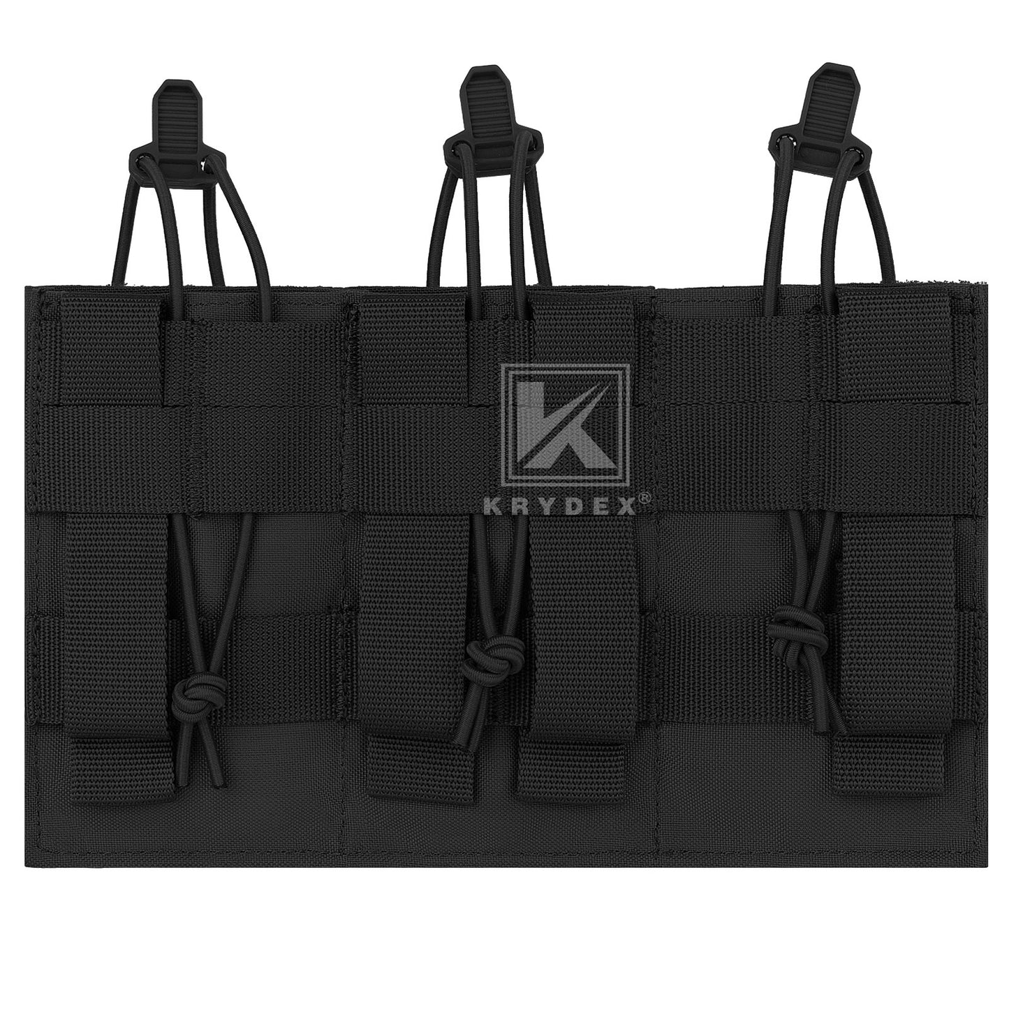 Krydex Tactical 556 Triple Mag Pouch Open Top MOLLE Magazine Holder for M4/M16/AR15 Fast Draw Quick Reload