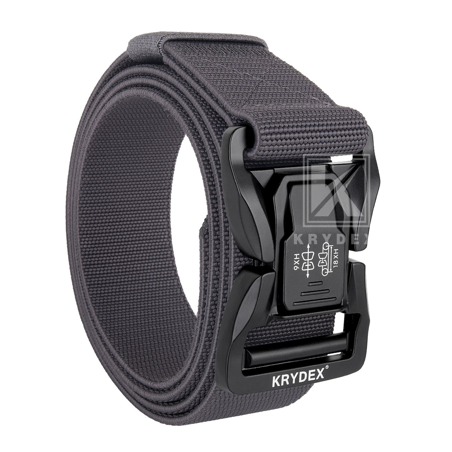Krydex Tactical Belt 1.5" Stretch Nylon Rigger Belt with Quick Release Buckle Heavy Duty for Work EDC Outdoor Duty Belt