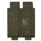 Krydex Tactical 9mm Double Mag Pouch Modular Single / Double Stack Pistol Magzine Holder MOLLE Compatible
