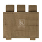 Krydex Tactical 9mm Triple Mag Pouch Modular Single / Double Stack Pistol Magzine Holder MOLLE Compatible