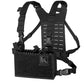 Krydex Tactical Chest Rig Shoulder Strap with Back MOLLE Panel Add-on Loading System