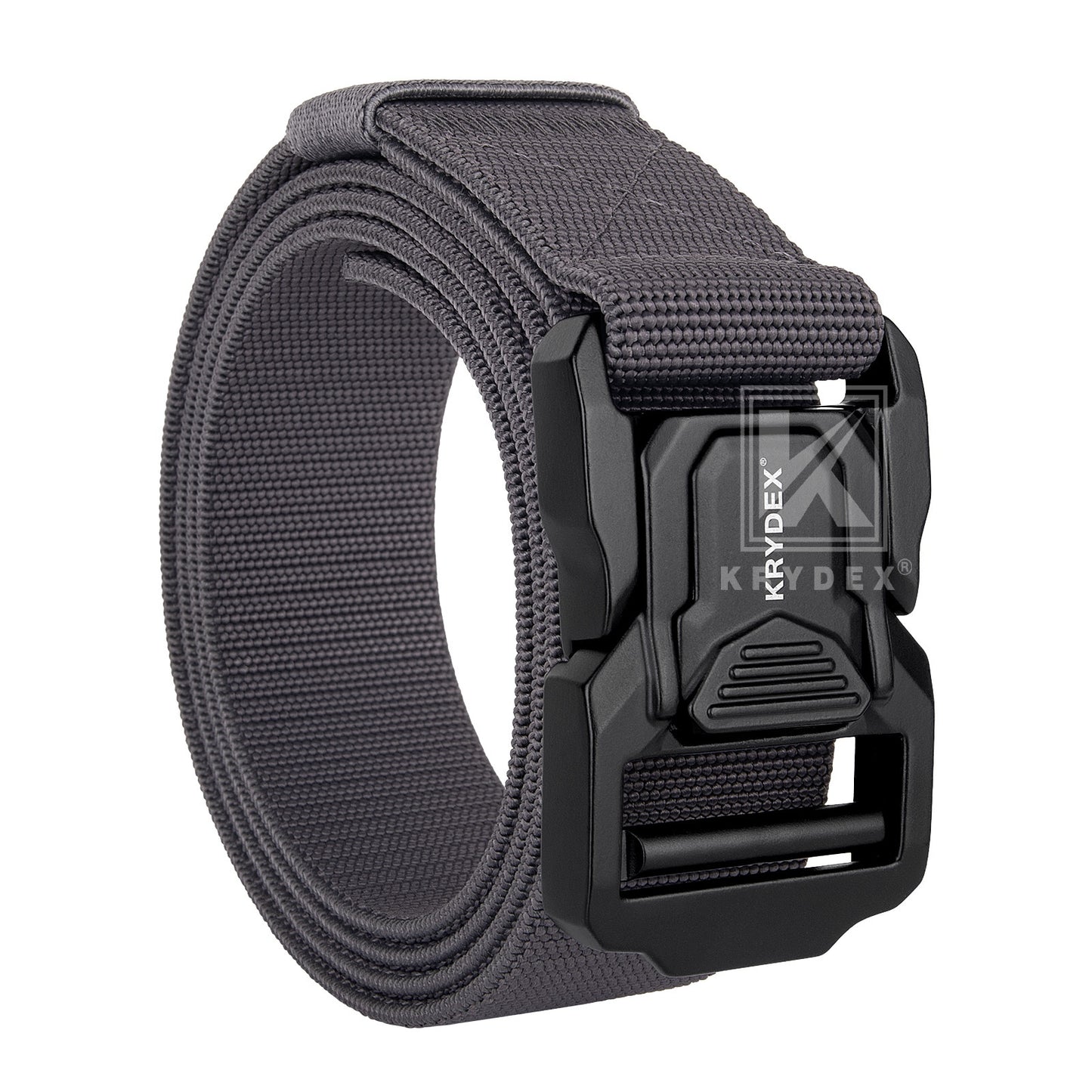 Krydex Tactical Belt 1.5" Stretch Nylon Rigger Belt with Quick Release Buckle Heavy Duty Jeans Chino Belt