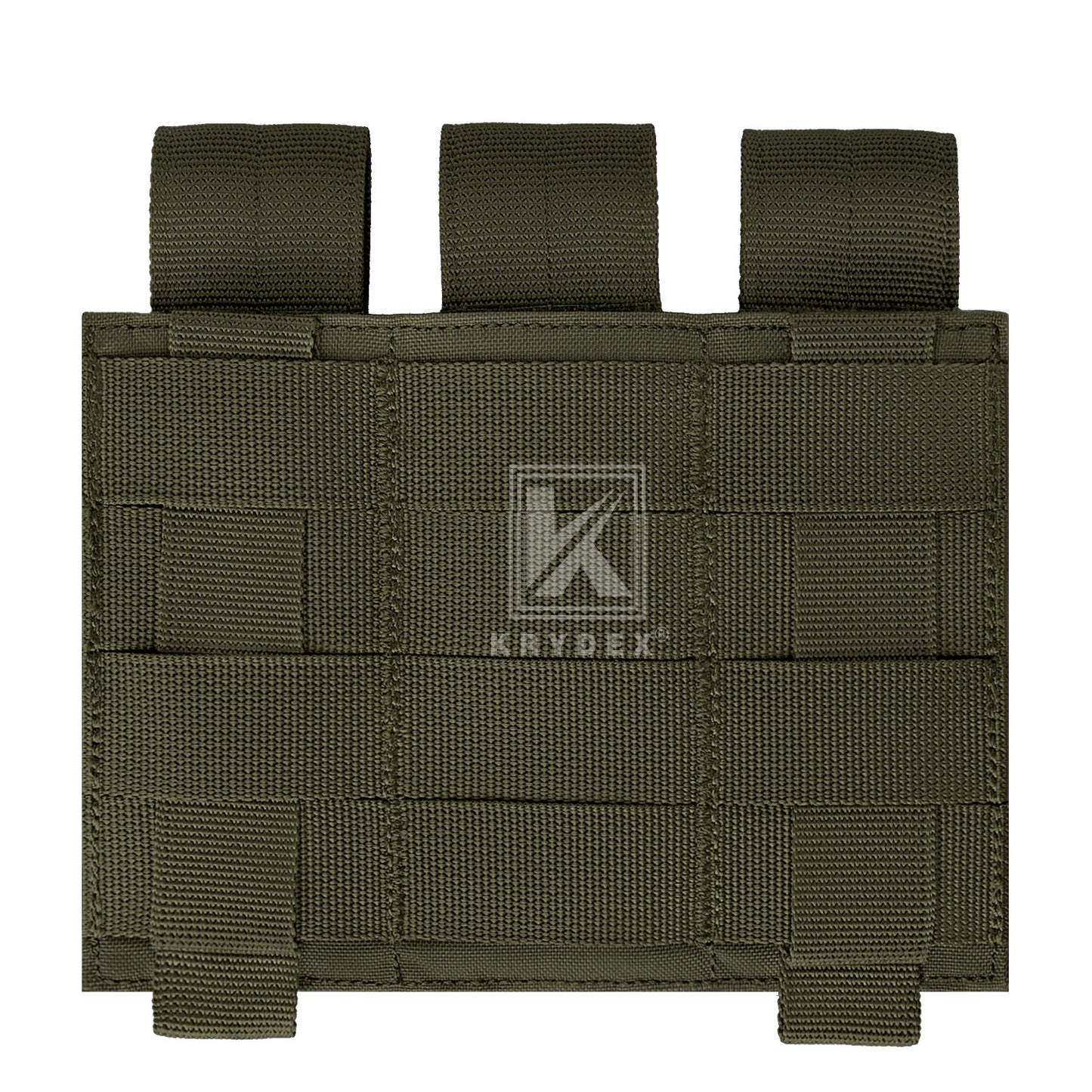 Krydex Tactical 9mm Triple Mag Pouch Modular Single / Double Stack Pistol Magzine Holder MOLLE Compatible
