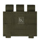 Krydex Tactical 9mm Triple Mag Pouch Modular Single / Double Stack Pistol Magzine Holder MOLLE Compatible