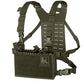 Krydex Tactical Chest Rig Shoulder Strap with Back MOLLE Panel Add-on Loading System