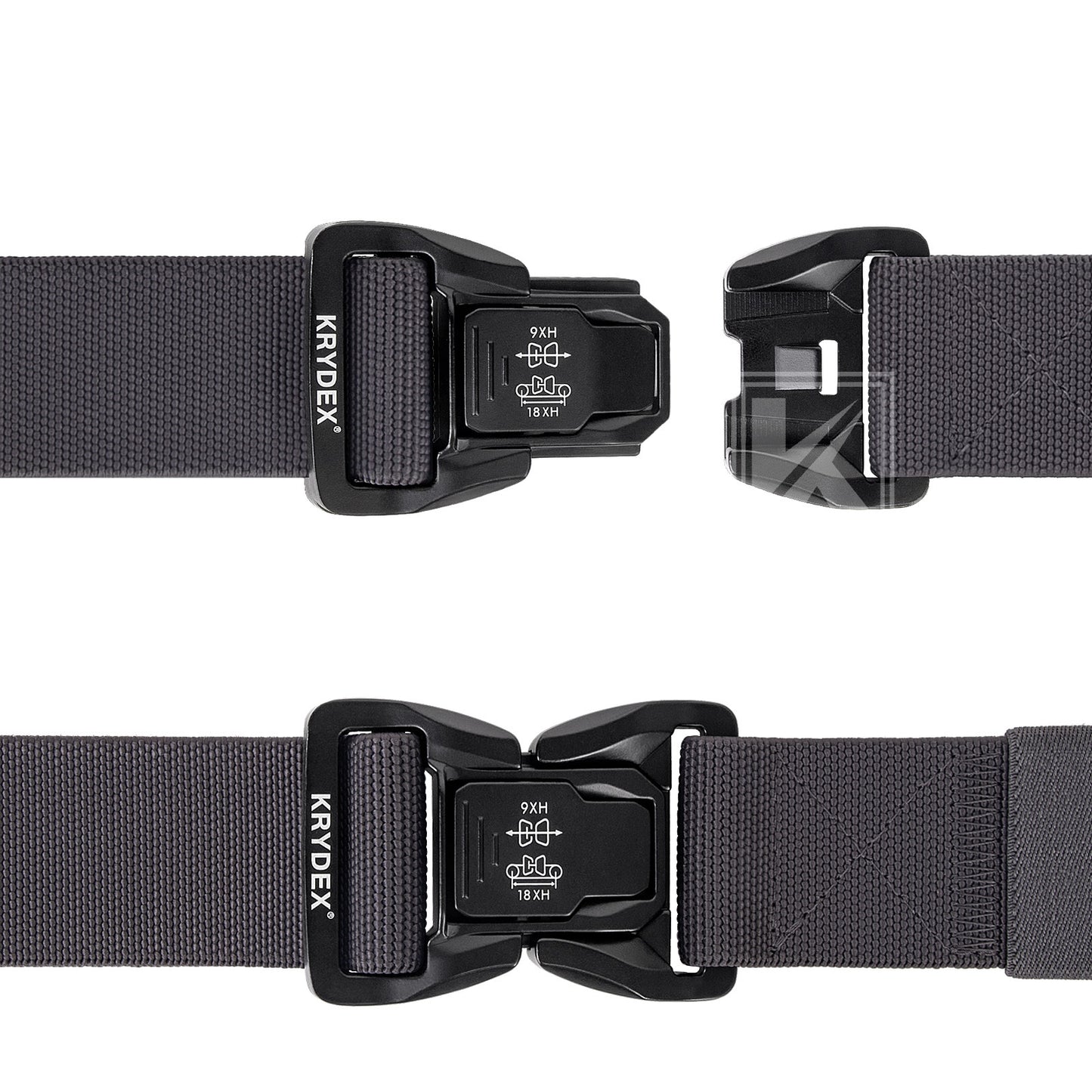 Krydex Tactical Belt 1.5" Stretch Nylon Rigger Belt with Quick Release Buckle Heavy Duty for Work EDC Outdoor Duty Belt