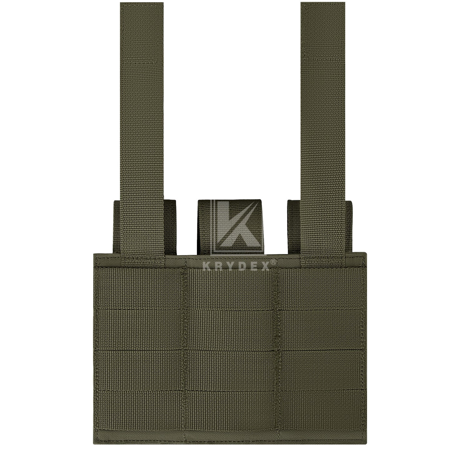 Krydex Tactical 9mm Triple Mag Pouch Modular Single / Double Stack Pistol Magzine Holder MOLLE Compatible