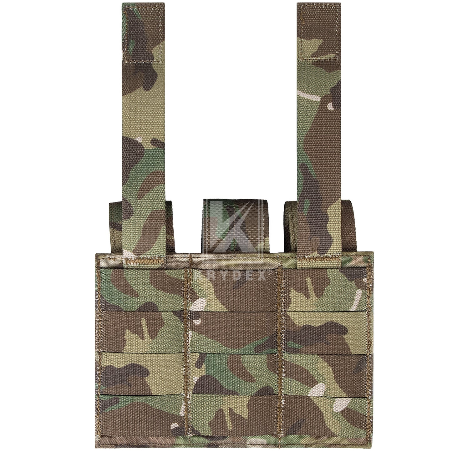 Krydex Tactical 9mm Triple Mag Pouch Modular Single / Double Stack Pistol Magzine Holder MOLLE Compatible
