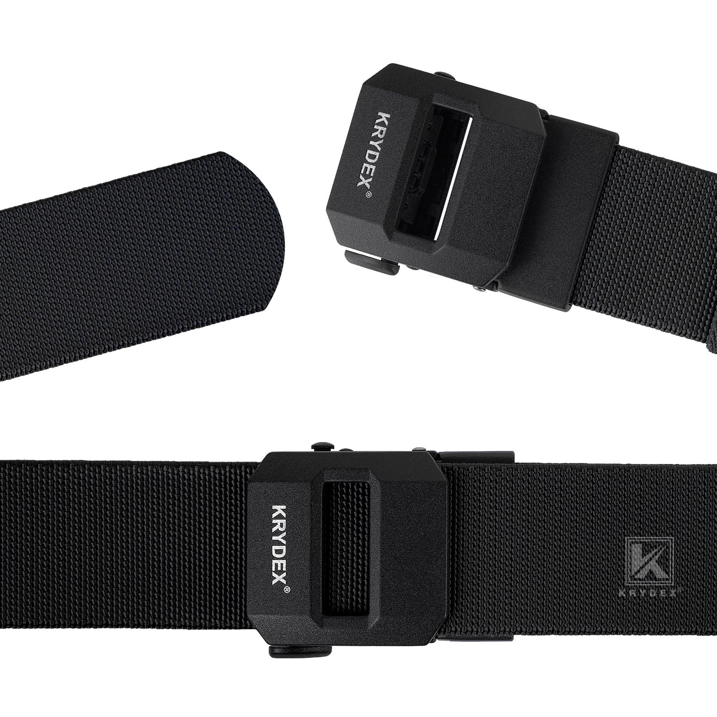 Krydex 1.5" Tactical Belt No Hole Auto-Locking Duty Work Belt Nylon Stretch EDC Belt