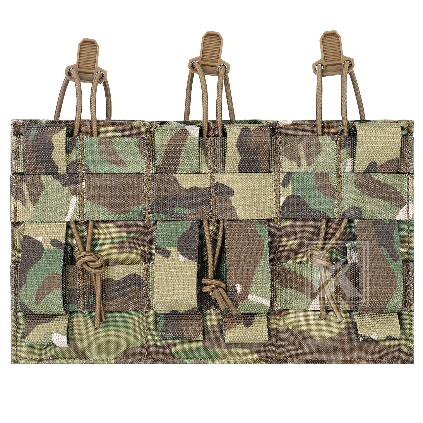 Krydex Tactical 556 Triple Mag Pouch Open Top MOLLE Magazine Holder for M4/M16/AR15 Fast Draw Quick Reload