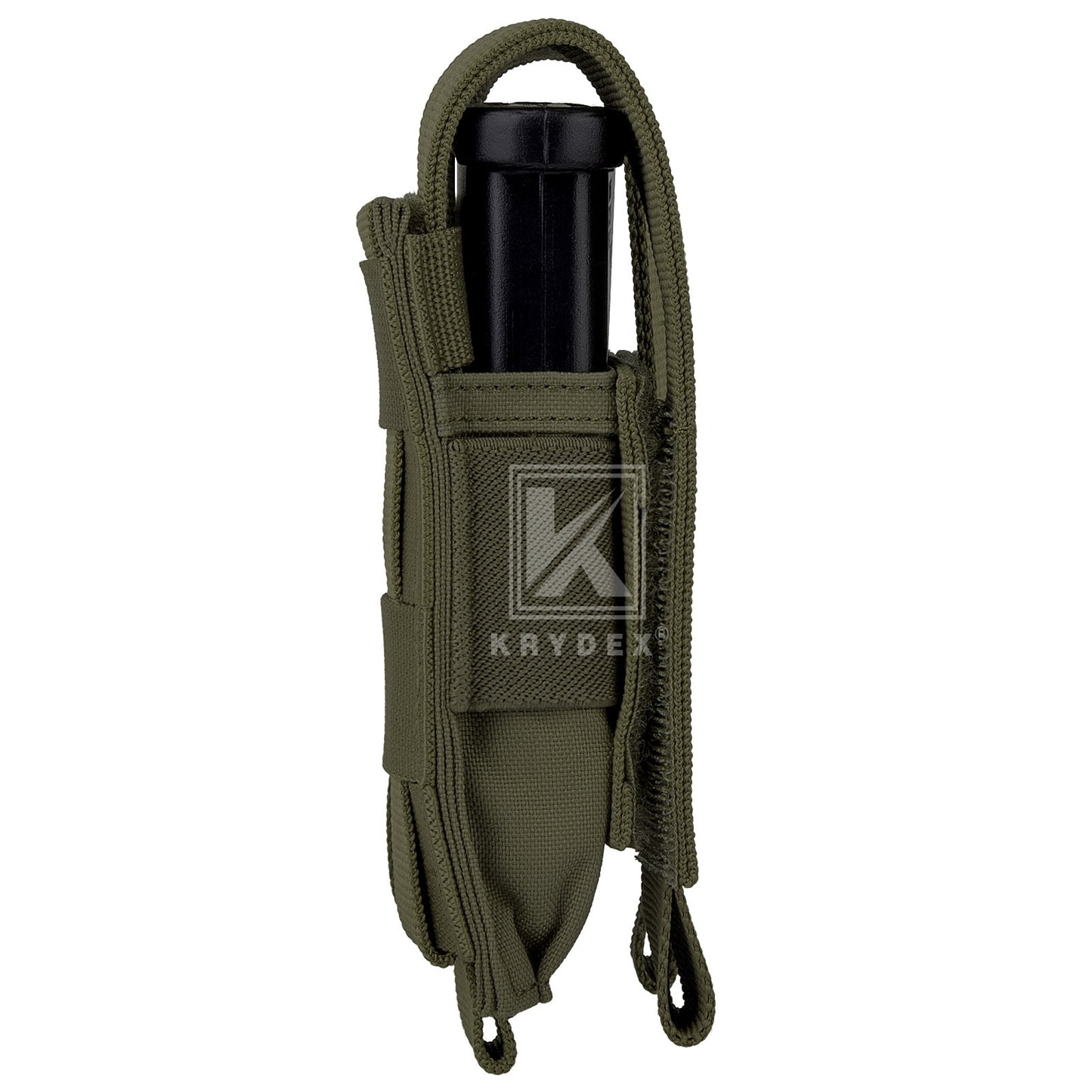 Krydex Tactical 9mm Triple Mag Pouch Modular Single / Double Stack Pistol Magzine Holder MOLLE Compatible