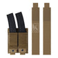 Krydex Tactical 9mm Double Mag Pouch Modular Single / Double Stack Pistol Magzine Holder MOLLE Compatible