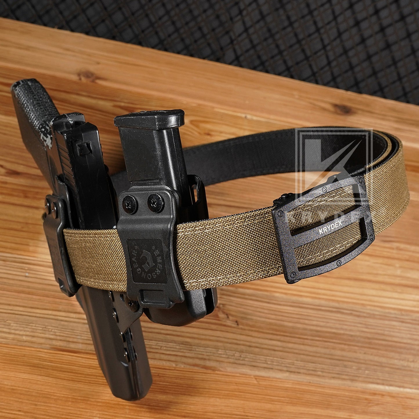 Krydex Tactical 1.5" Heavy Duty EDC Gun Belt Rigid Nylon Easy-on Adjustable Belt for Men