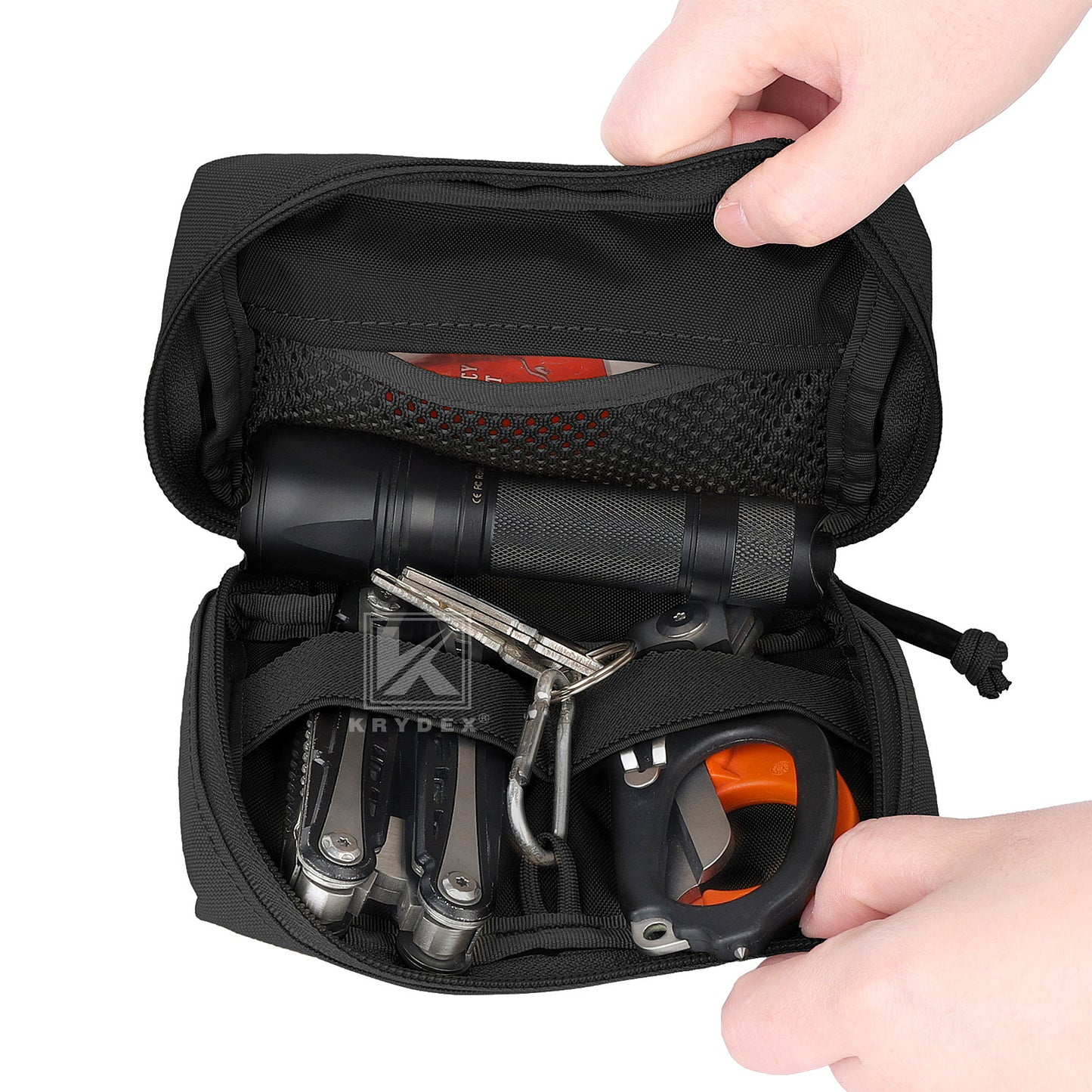 Krydex Tactical Tac MOLLE Pouch EDC GP Pouch Utility Compact Bag for Tactical Vest BackPack Patrol Belt