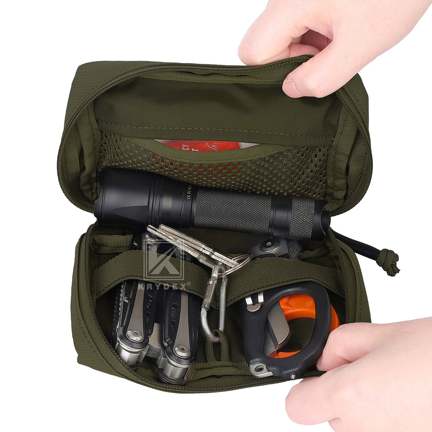 Krydex Tactical Tac MOLLE Pouch EDC GP Pouch Utility Compact Bag for Tactical Vest BackPack Patrol Belt