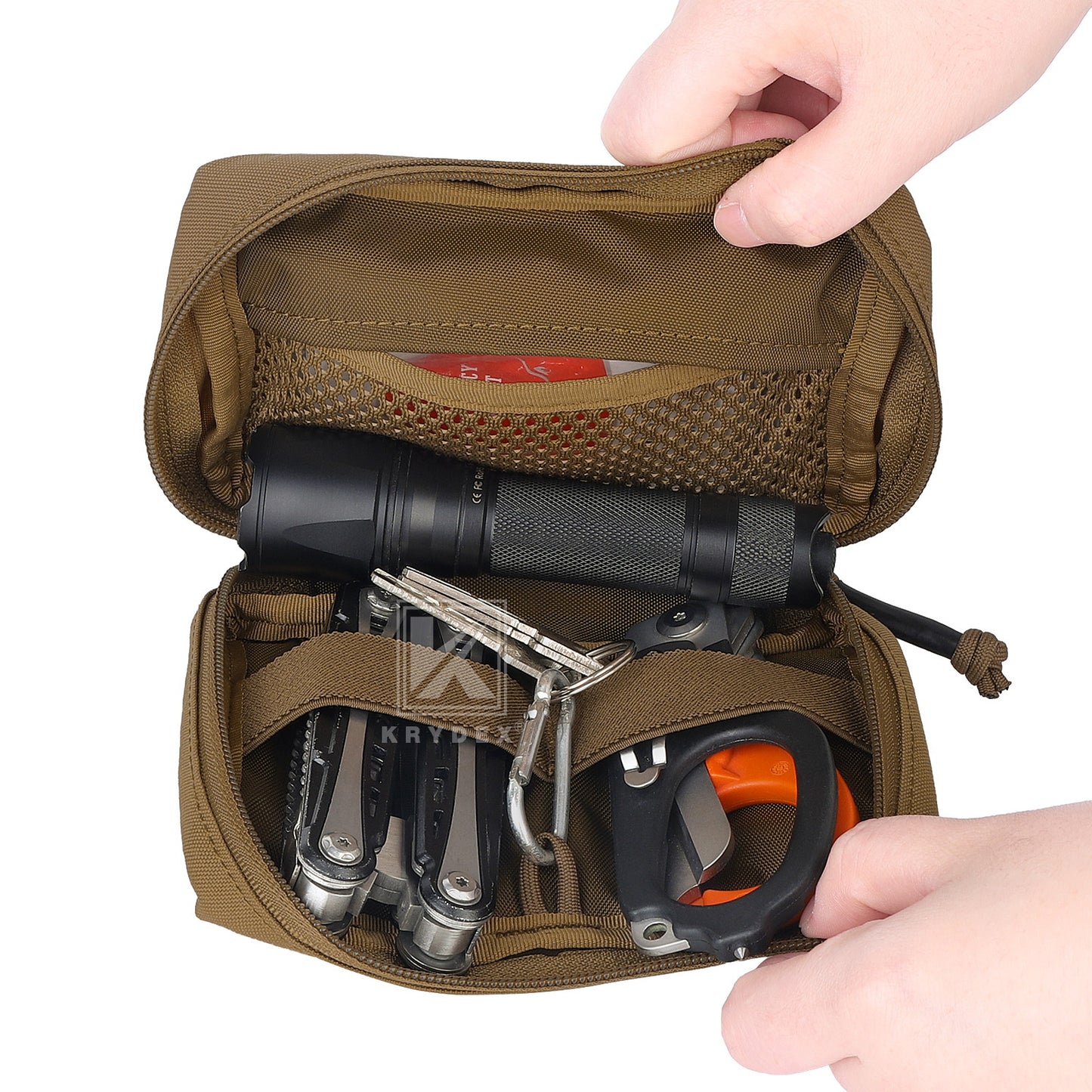 Krydex Tactical Tac MOLLE Pouch EDC GP Pouch Utility Compact Bag for Tactical Vest BackPack Patrol Belt